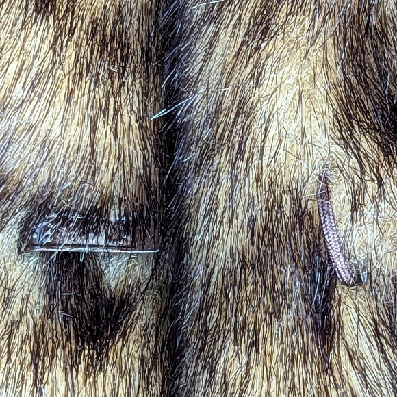 Like New 1x Full Length Faux Fur Coat with Leopard Print Lining, Dennis Basso - Picture 6 of 8